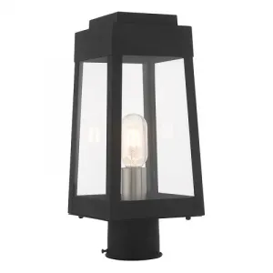 1 Lt Black Post Top Lantern