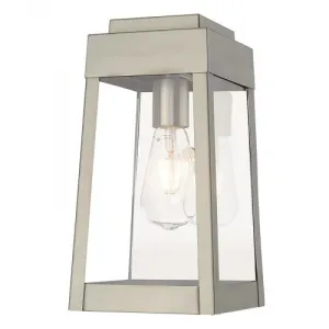 1 Lt Brushed Nickel Wall Lantern