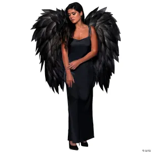 40" Featherless Dark Grey Angel Wings