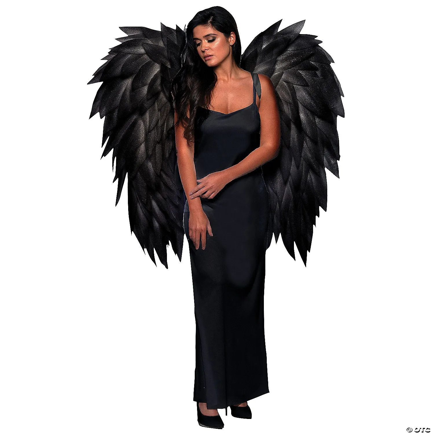 40" Featherless Dark Grey Angel Wings