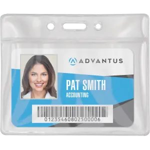 Advantus Vinyl ID Badge Holders