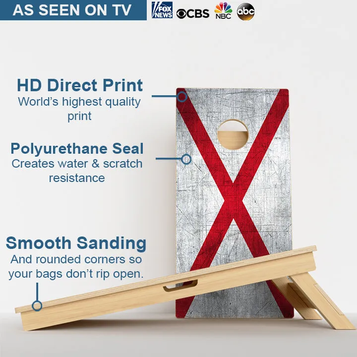 Alabama Flag Professional Cornhole Boards