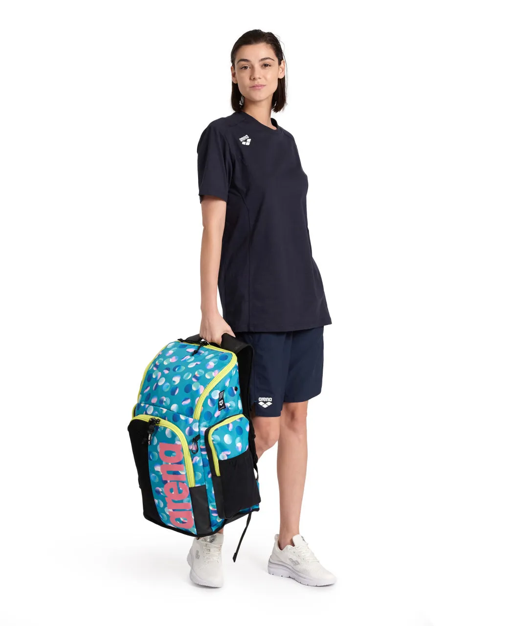 Arena Spiky III Backpack 45 Allover Team Confetti Black
