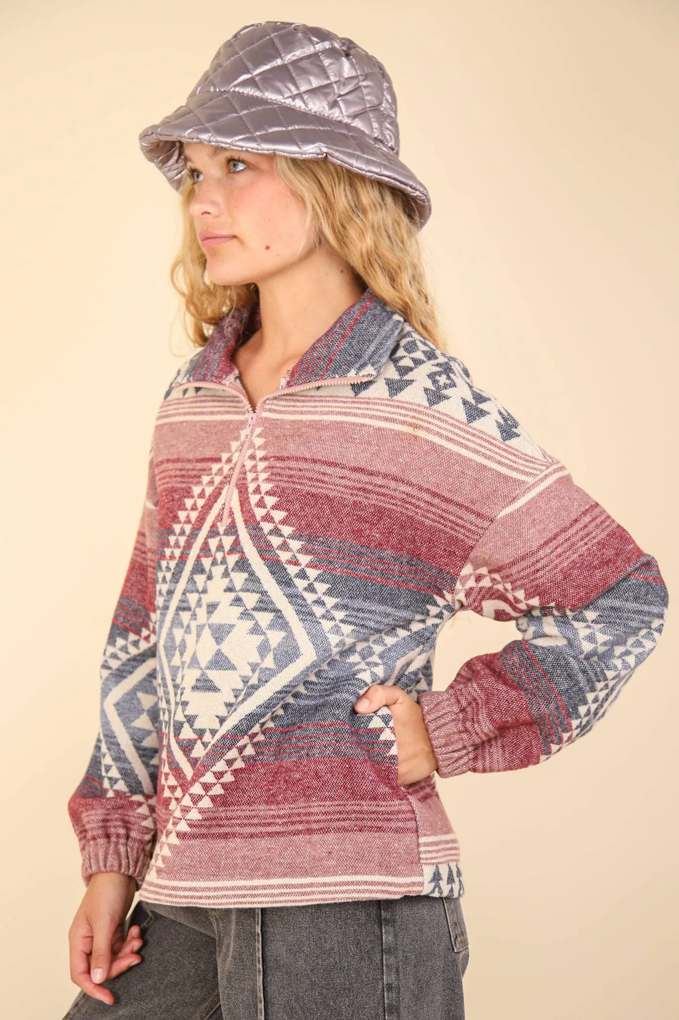Aztec Woven Pullover