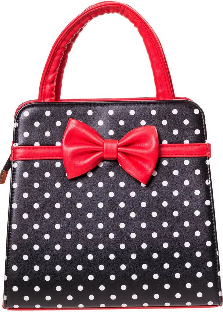 Banned Carla Polkadot Purse in Black