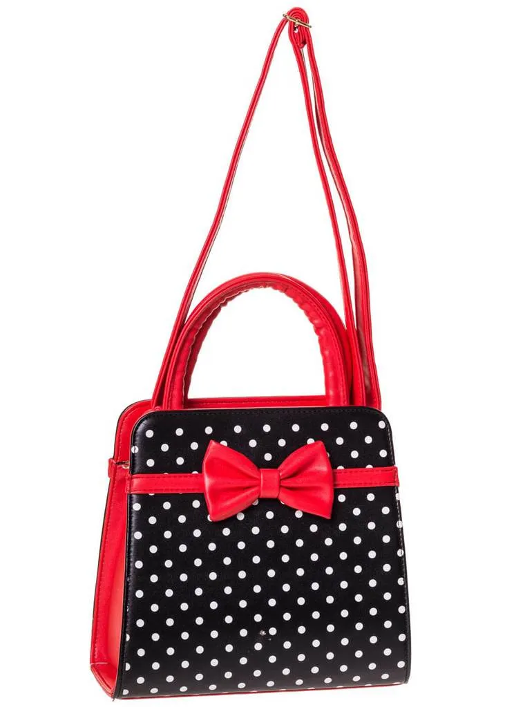 Banned Carla Polkadot Purse in Black