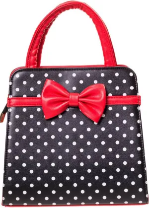 Banned Carla Polkadot Purse in Black
