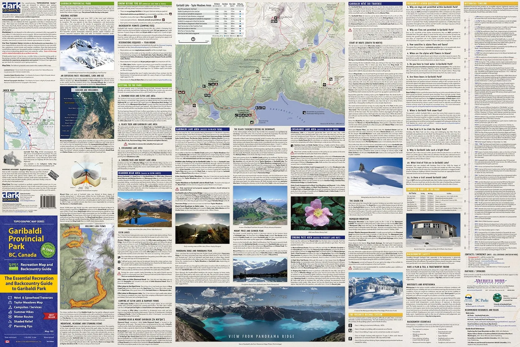 BC Parks: Garibaldi Park Map, 4th Edition Book