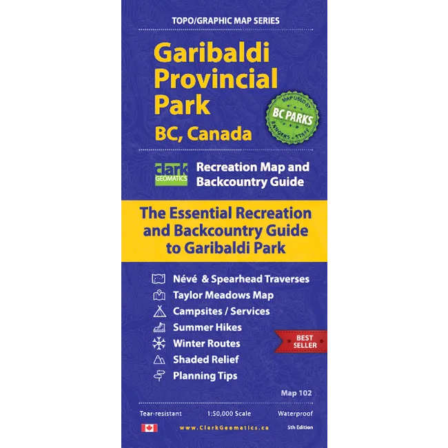 BC Parks: Garibaldi Park Map, 4th Edition Book