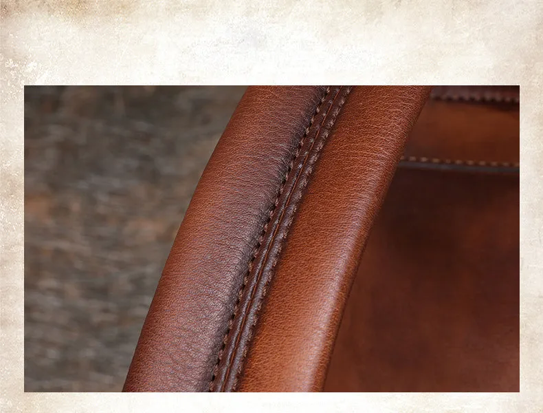 Best Minimalist Brown Leather Rucksack Bag Womens Vintage School Backpacks Leather Backpack Purse