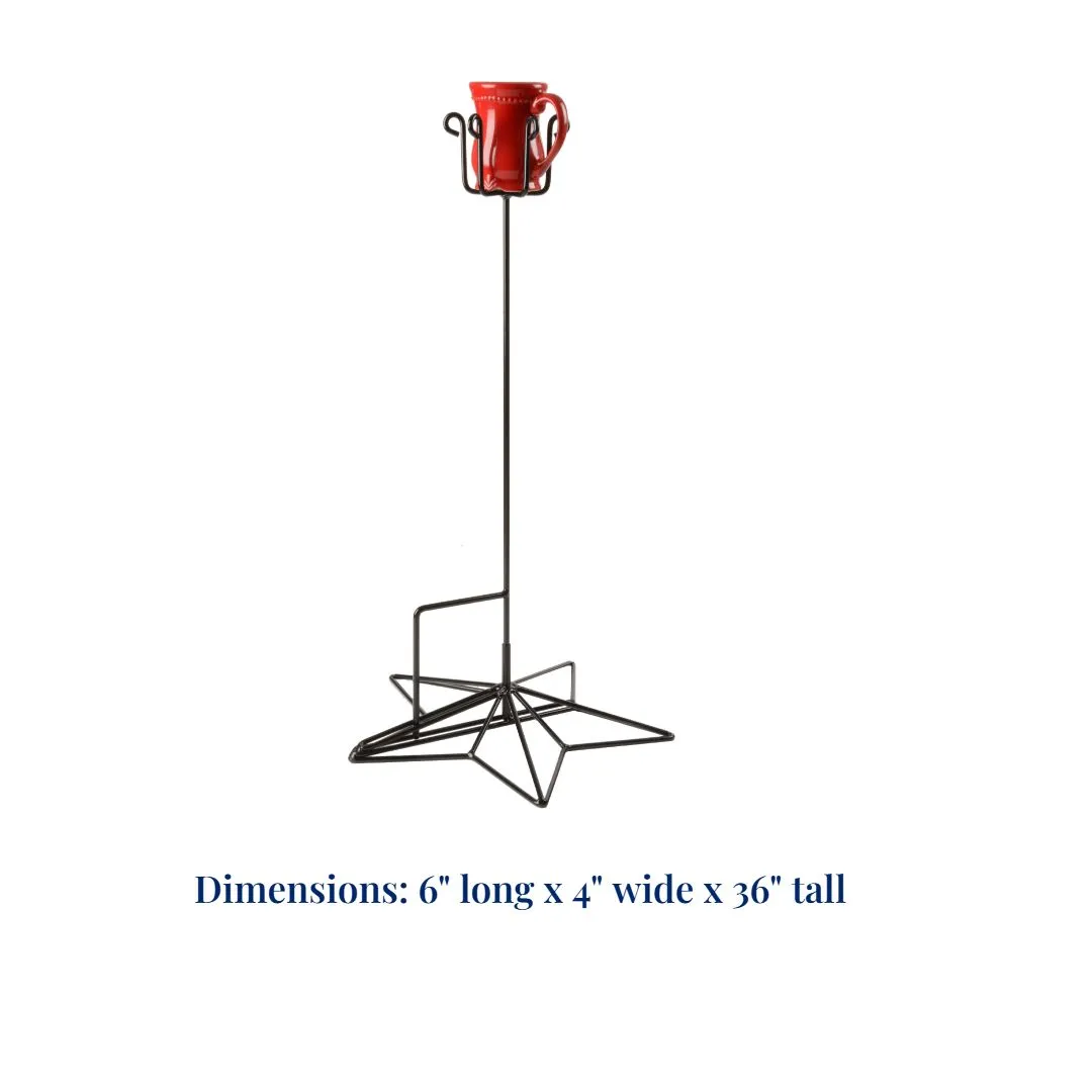 Black Powdered Coated Outdoor Cup Holder