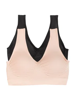 Body Smooth Seamless Wireless Bralette 2-Pack