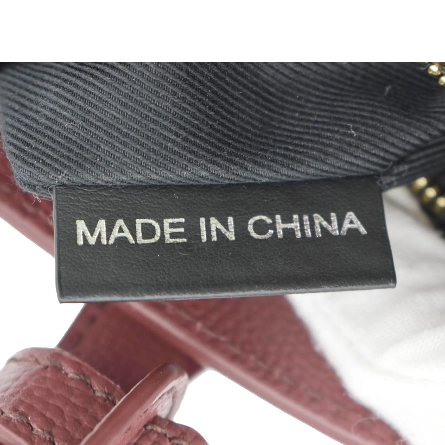 BURBERRY Banner Small House Check Leather Tote Shoulder Bag Maroon