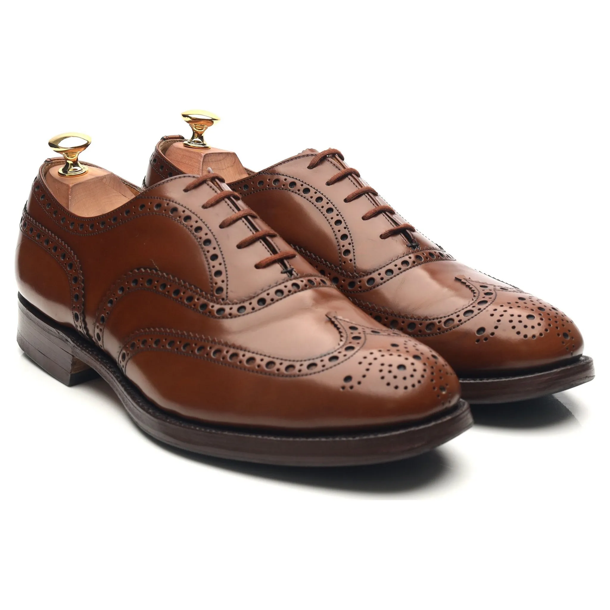 'Burwood' Brown Leather Brogues UK 9 G