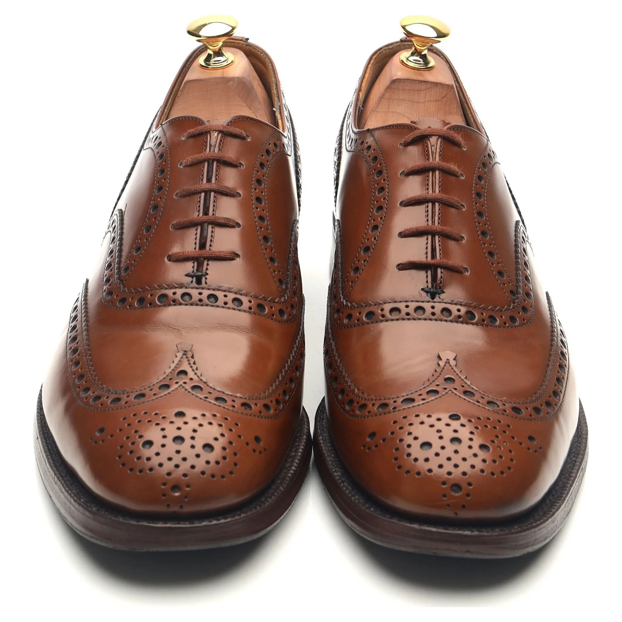 'Burwood' Brown Leather Brogues UK 9 G