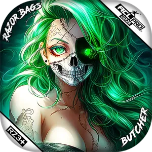 Butcher | Skeleton Face | ACL PRO Razor Cornhole Bags