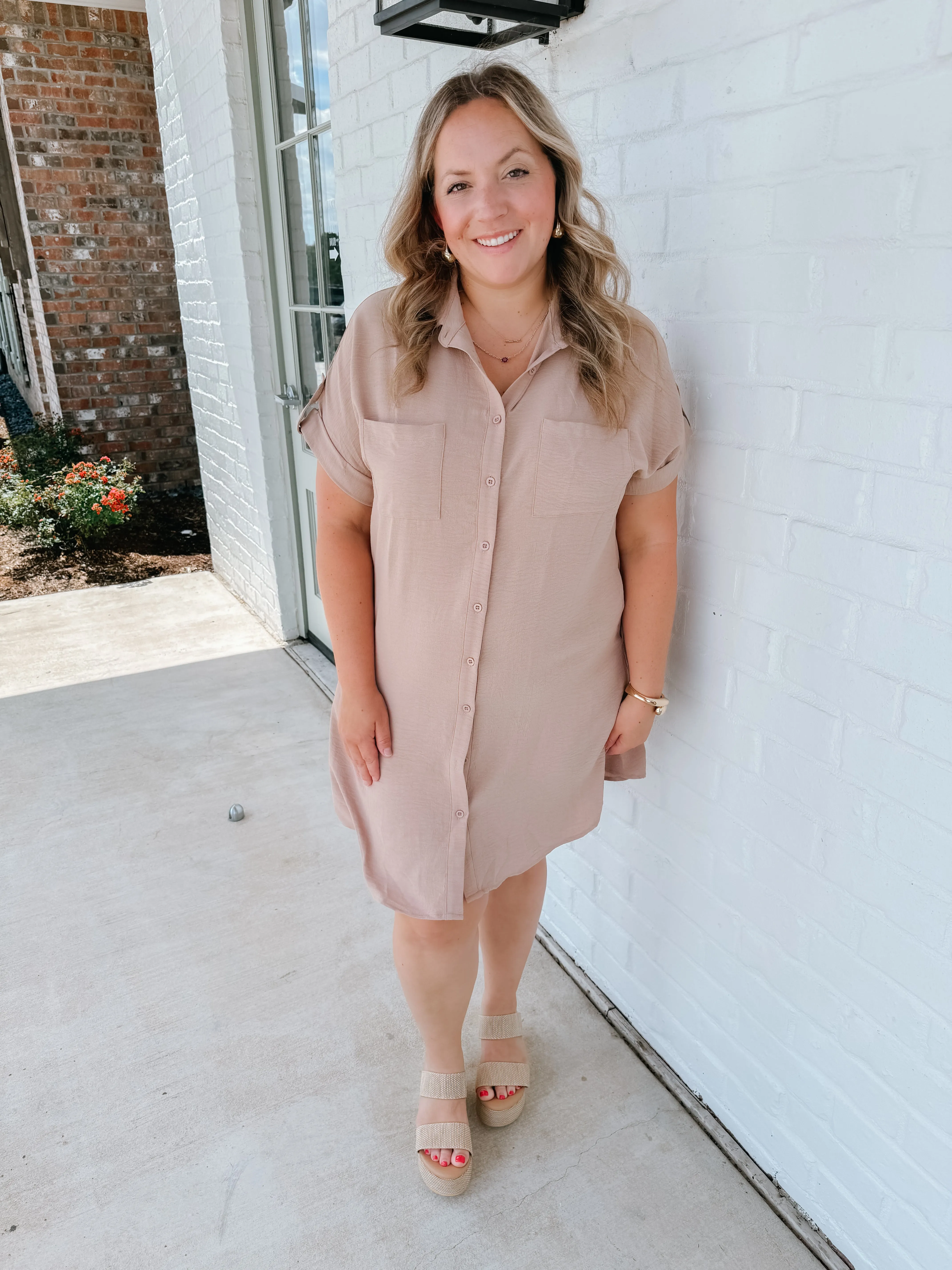 Button Swing Dress