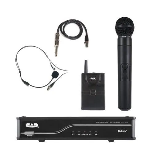 CAD GXLUHBL - UHF Wireless Combo System - Handheld and Bodypack Microphone System L Frequency Band