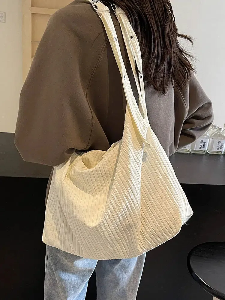 Casual Pleated Shoulder Bag