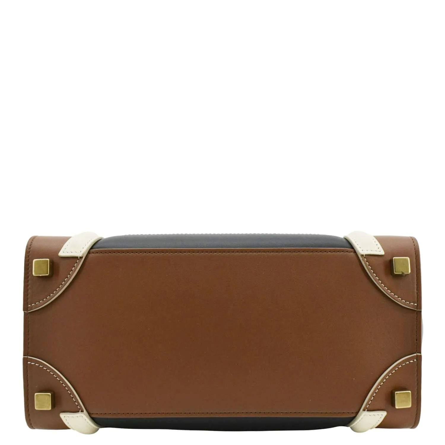 CELINE Luggage Smooth Leather Shoulder Bag Tricolor