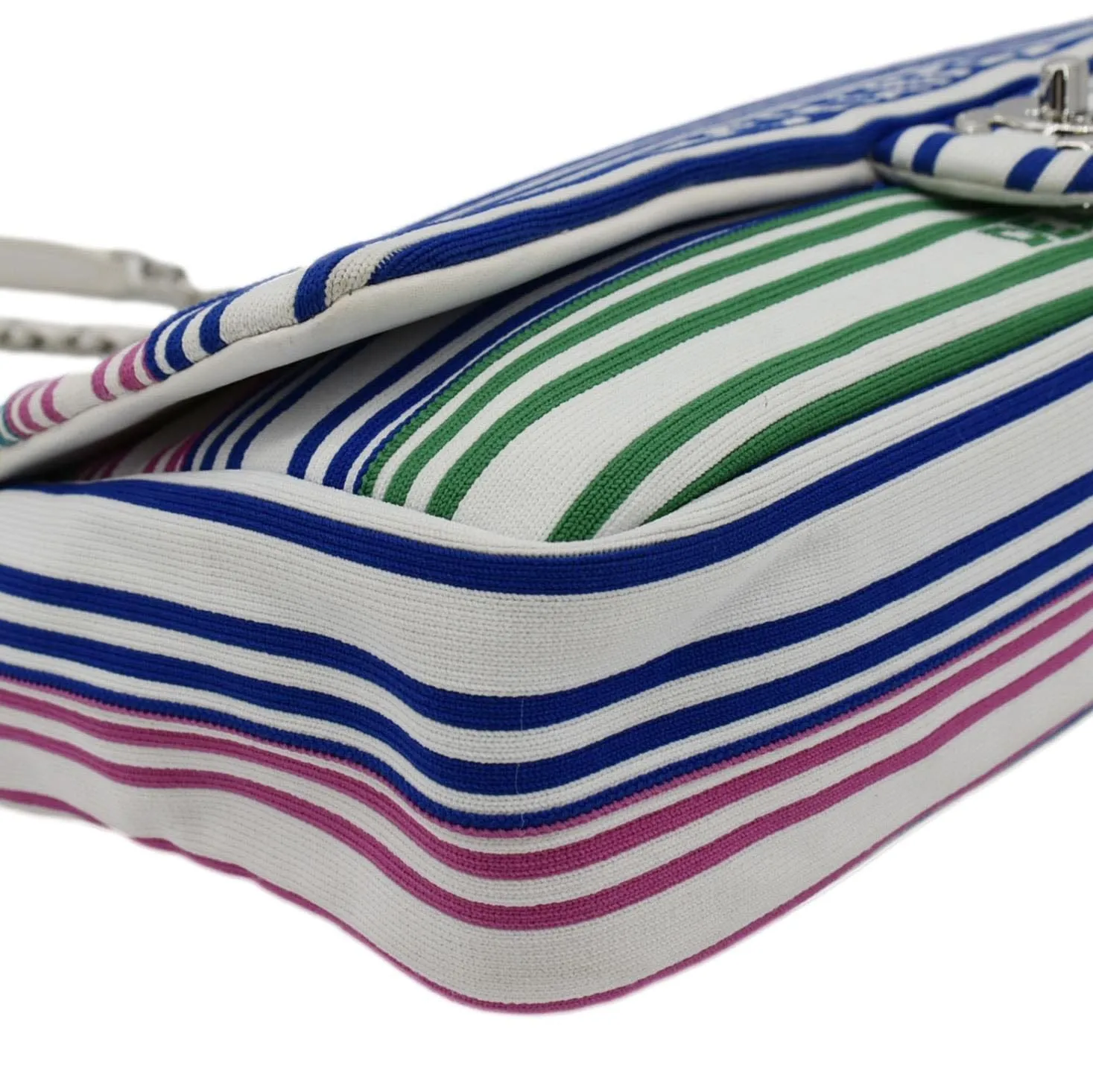 CHANEL Venise Biarritz Flap Mixed Fibers Shoulder Bag Multicolor