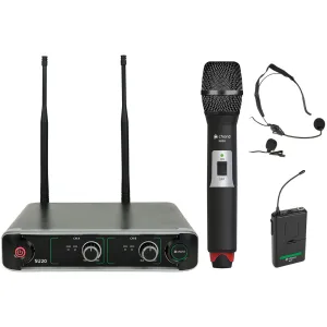 CHORD SU20-C Compact Dual UHF Microphone Set Combo Set (863.42MHz Red & 864.3MHz Green)