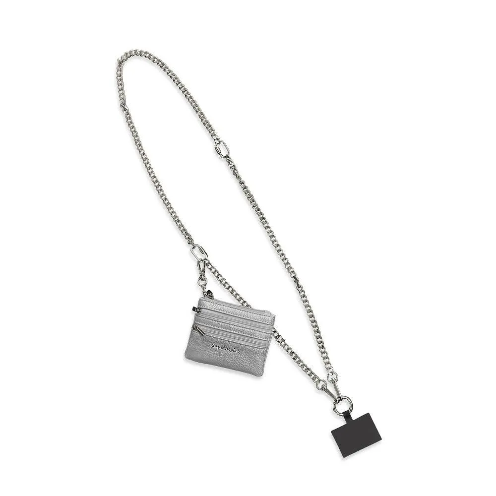 Clip & Go Crossbody Phone Accessory Silver Regular Chain