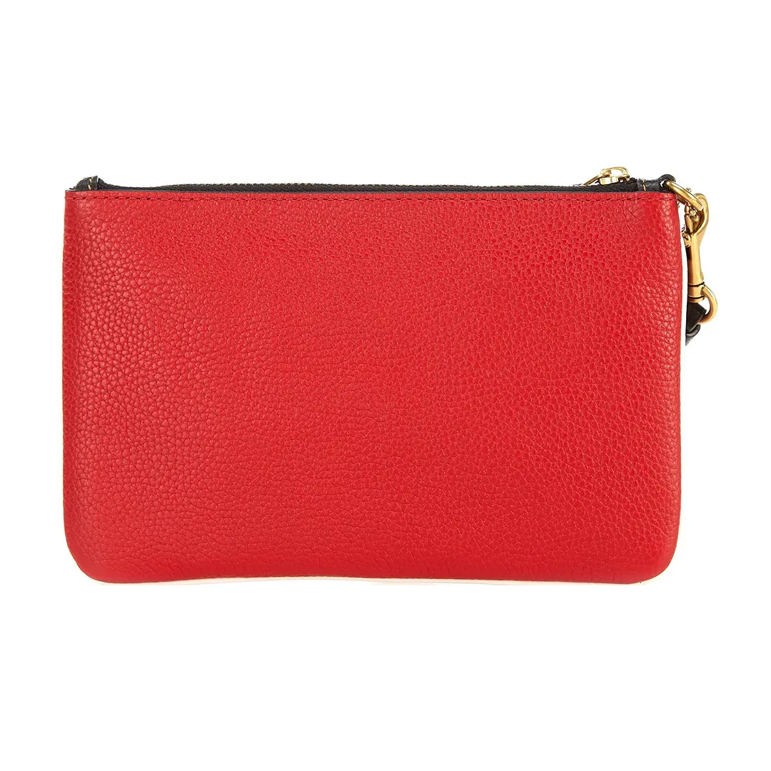 Coach Small Red Wallet Disney Mickey Mouse X Keith Haring Purse Wristlet Bag New