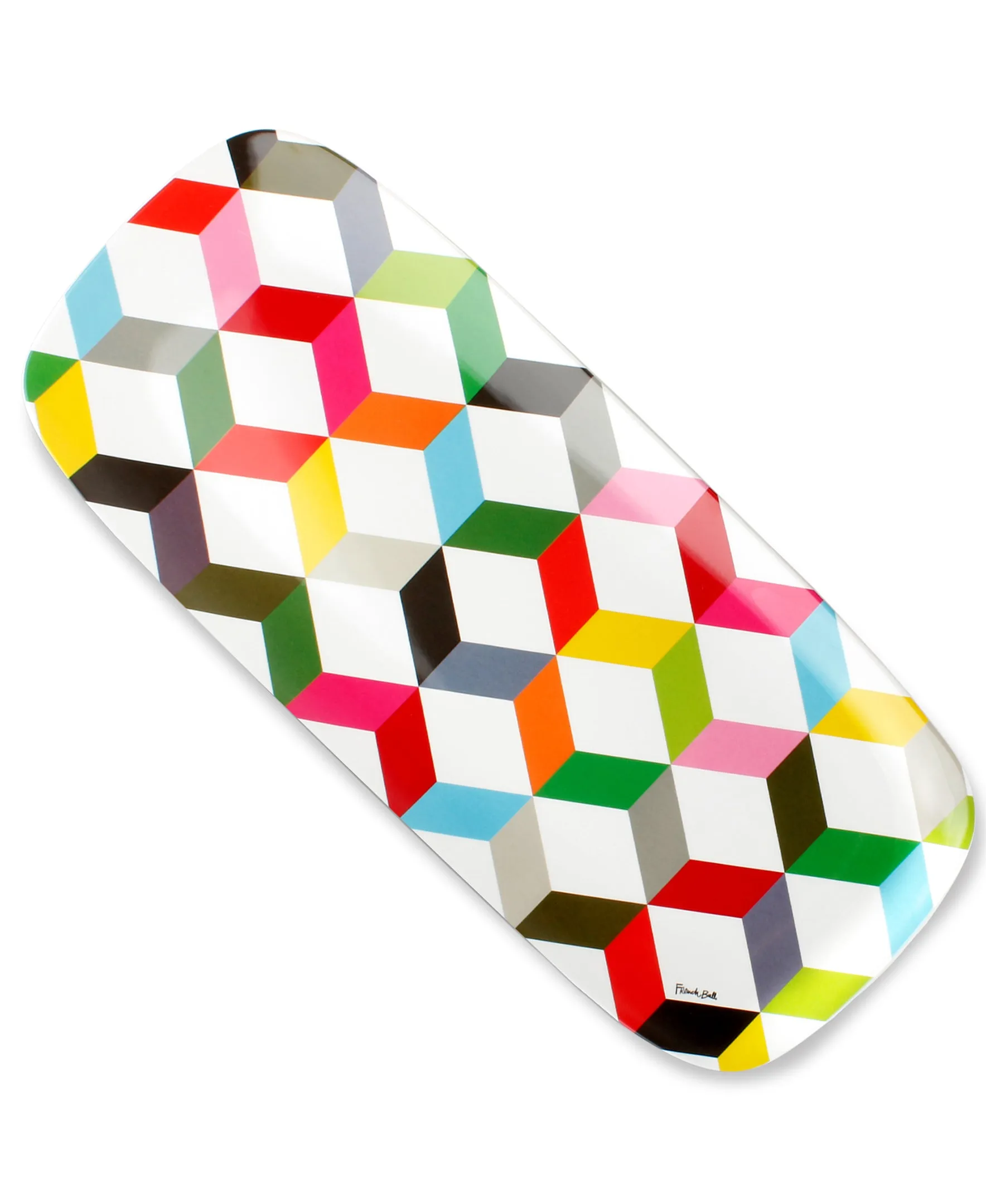 Colorful Patterned 19" Rectangular Platter