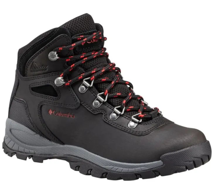 Columbia Newton Ridge Plus Womens Hiking Boot Black Poppy Red