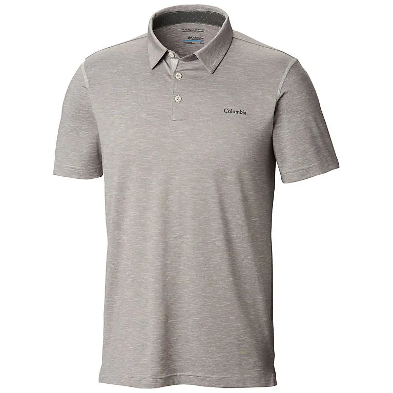 Columbia Tech Trail Mens Polo Shirt Cool Grey