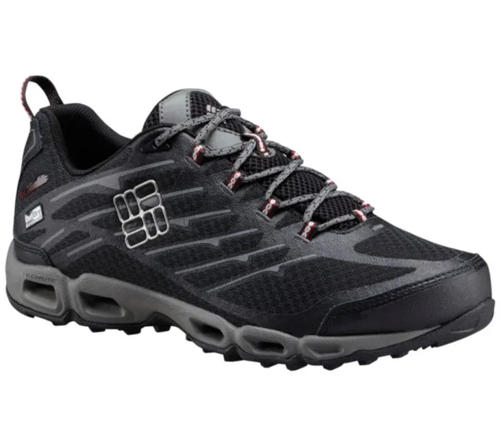Columbia Ventrailia II Outdry Mens Hiking Shoe Black and Red Velvet