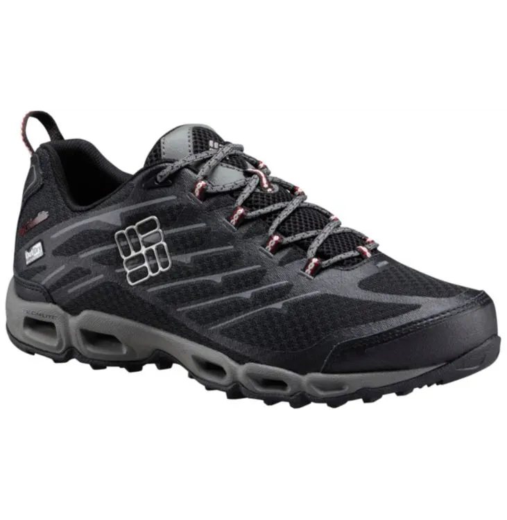 Columbia Ventrailia II Outdry Mens Hiking Shoe Black and Red Velvet