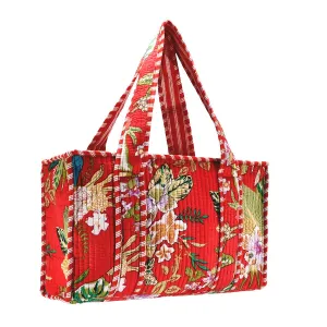 Cotton Block Print Tote Bag- Small & Large