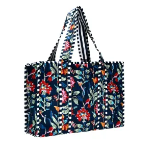 Cotton Block Print Tote Bag- Small & Large