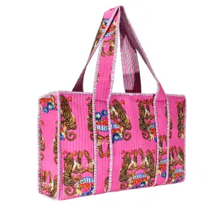 Cotton Block Print Tote Bag- Small & Large