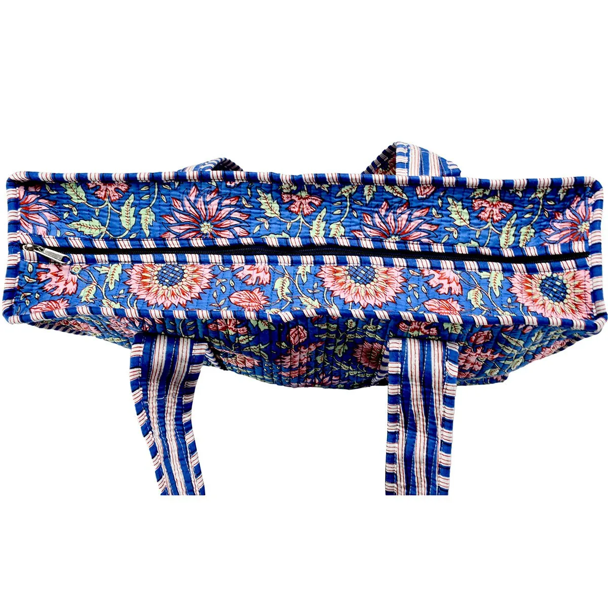 Cotton Block Print Tote Bag- Small & Large