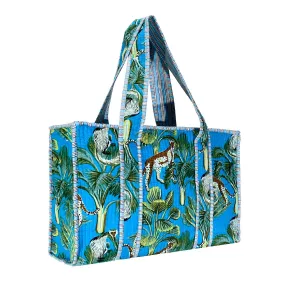 Cotton Block Print Tote Bag- Small & Large