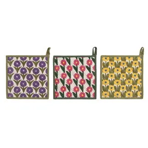 Cotton Slub Printed Pot Holder