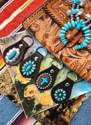 Cowgirl Leather Key Fobs
