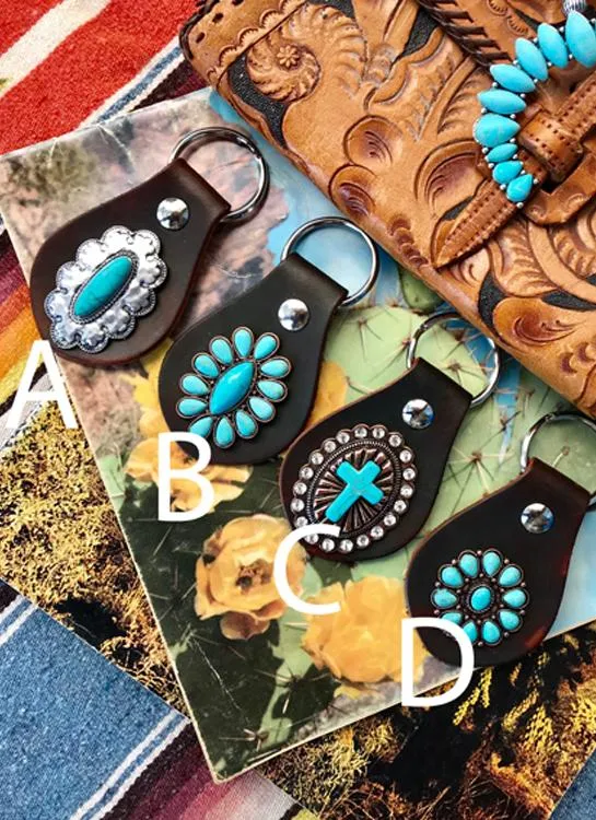 Cowgirl Leather Key Fobs