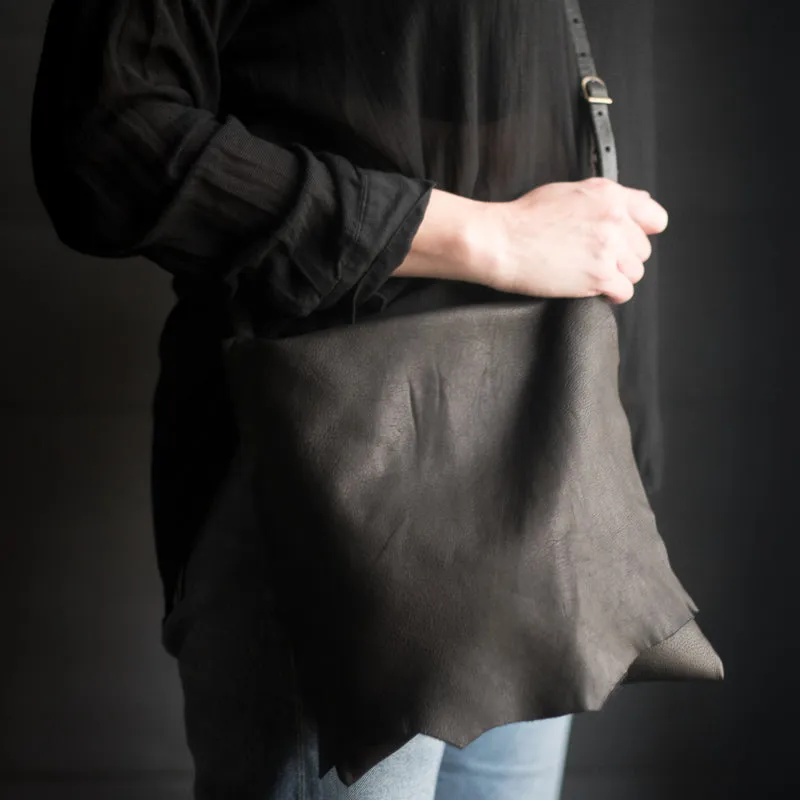 Crossbody | Black Deerskin