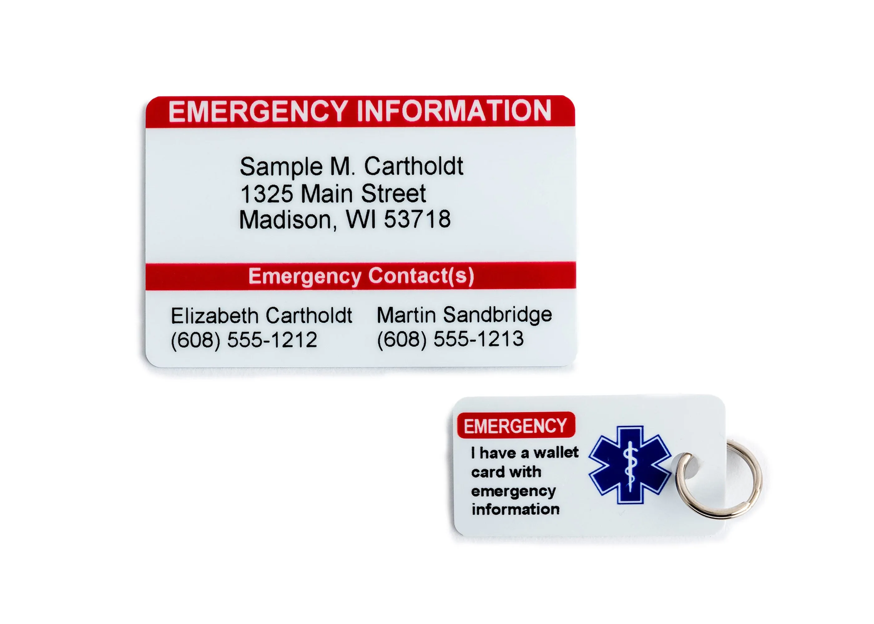 Customized Emergency Contact Wallet Card – Durable, Waterproof, and Essential for Safety