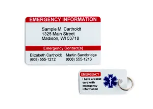 Customized Emergency Contact Wallet Card – Durable, Waterproof, and Essential for Safety