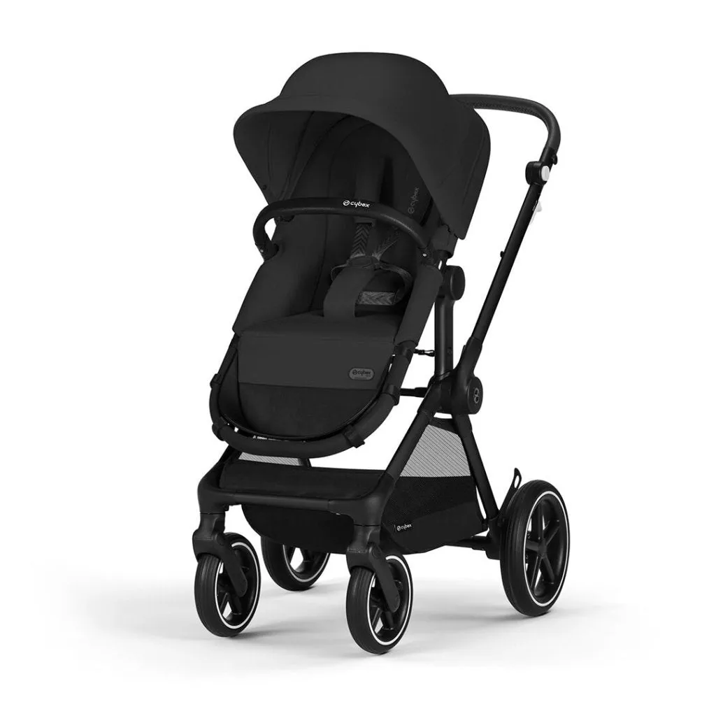 CYBEX EOS Comfort Bundle Travel System with Aton B2 I-SIZE and Snogga Footmuff - Moon Black