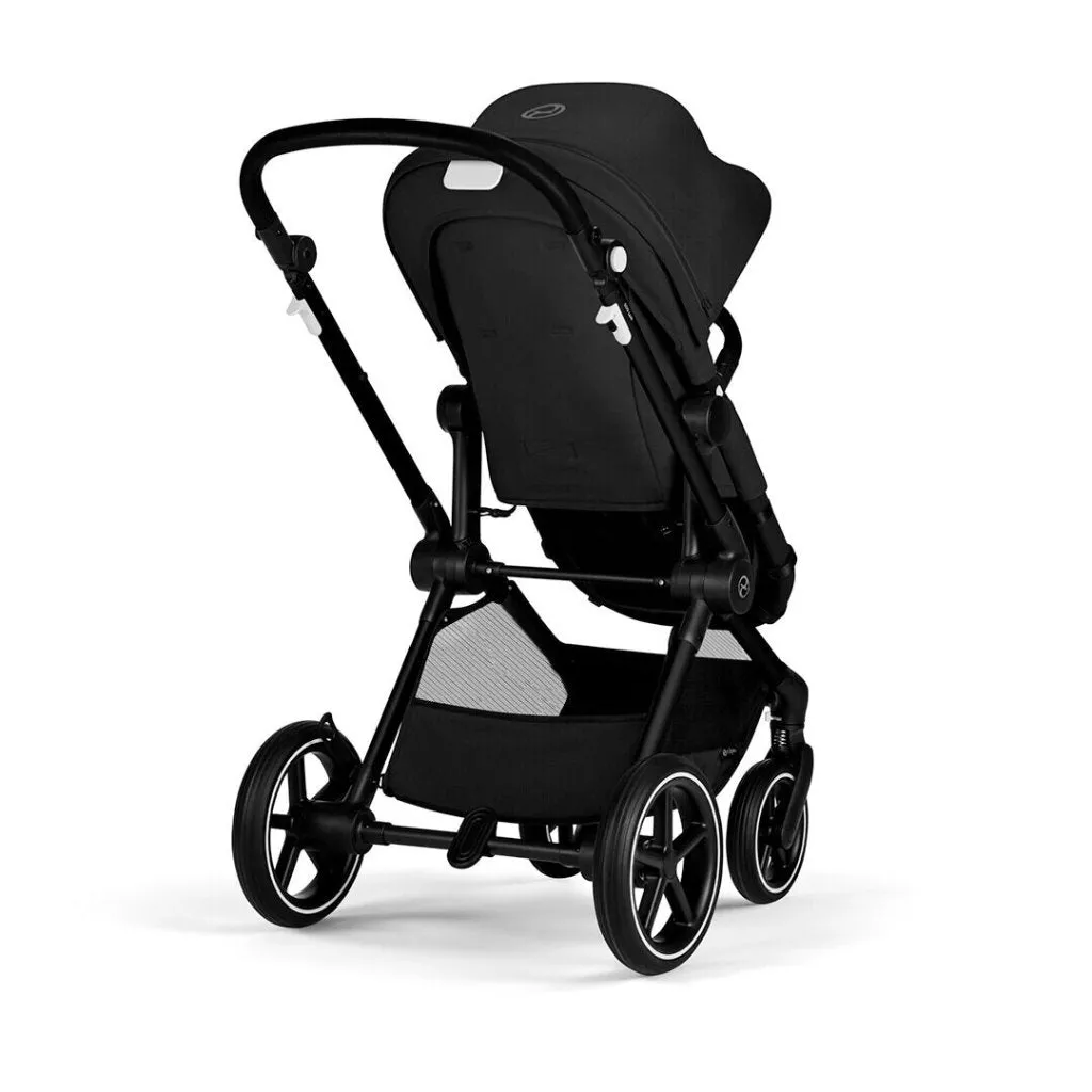 CYBEX EOS Comfort Bundle Travel System with Aton B2 I-SIZE and Snogga Footmuff - Moon Black