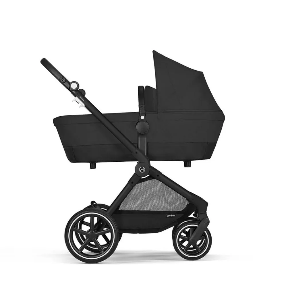 CYBEX EOS Comfort Bundle Travel System with Aton B2 I-SIZE and Snogga Footmuff - Moon Black