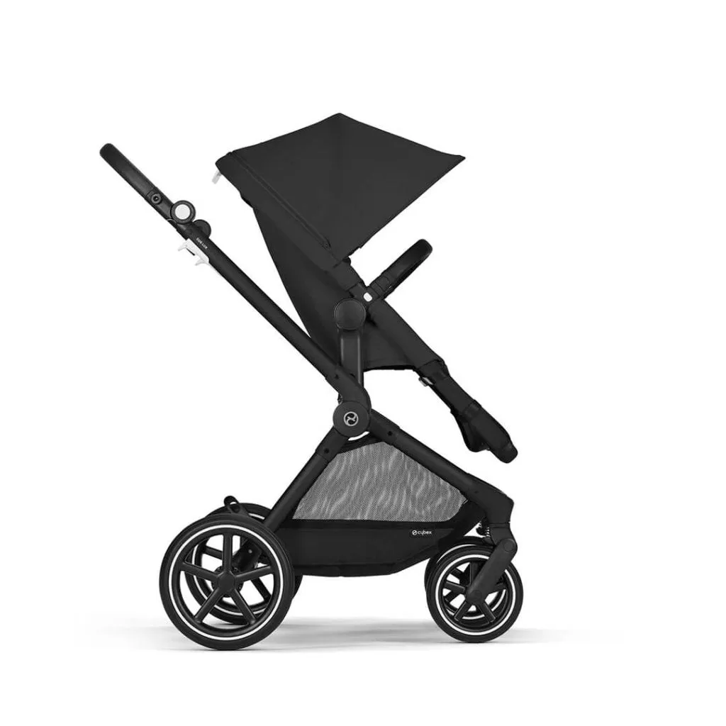CYBEX EOS Comfort Bundle Travel System with Aton B2 I-SIZE and Snogga Footmuff - Moon Black
