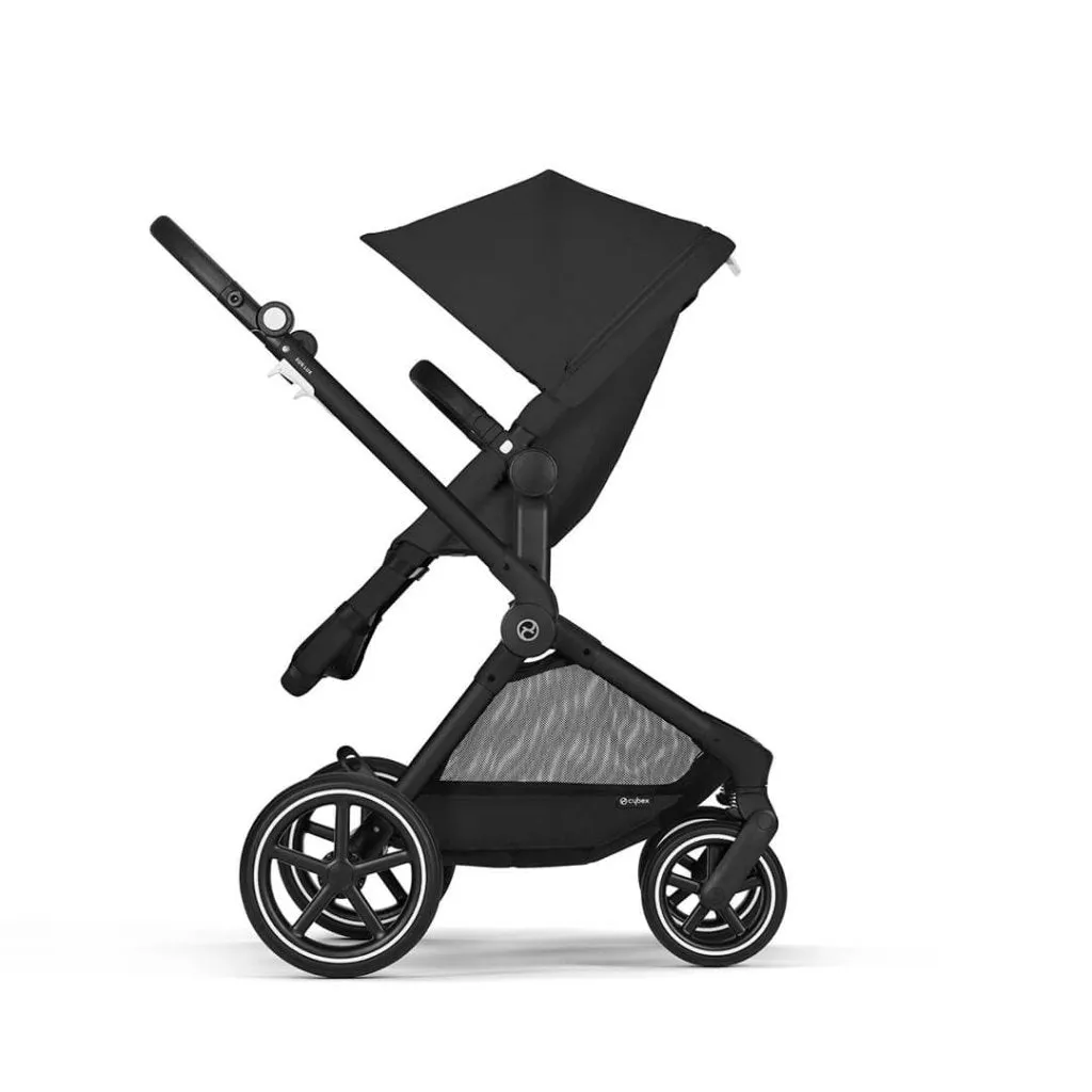 CYBEX EOS Comfort Bundle Travel System with Aton B2 I-SIZE and Snogga Footmuff - Moon Black