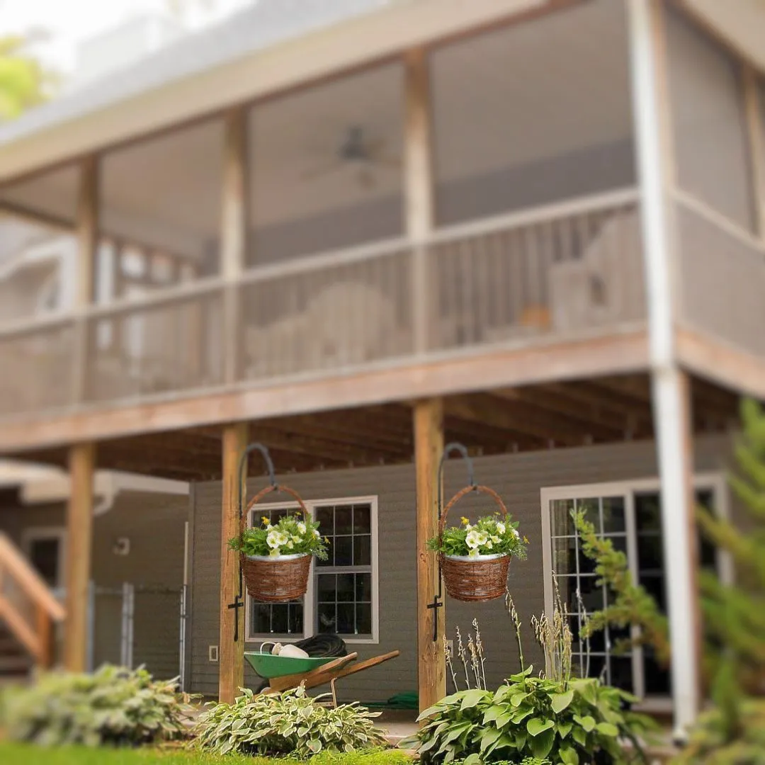 Deck Plant Hook with Powder Coated Finish